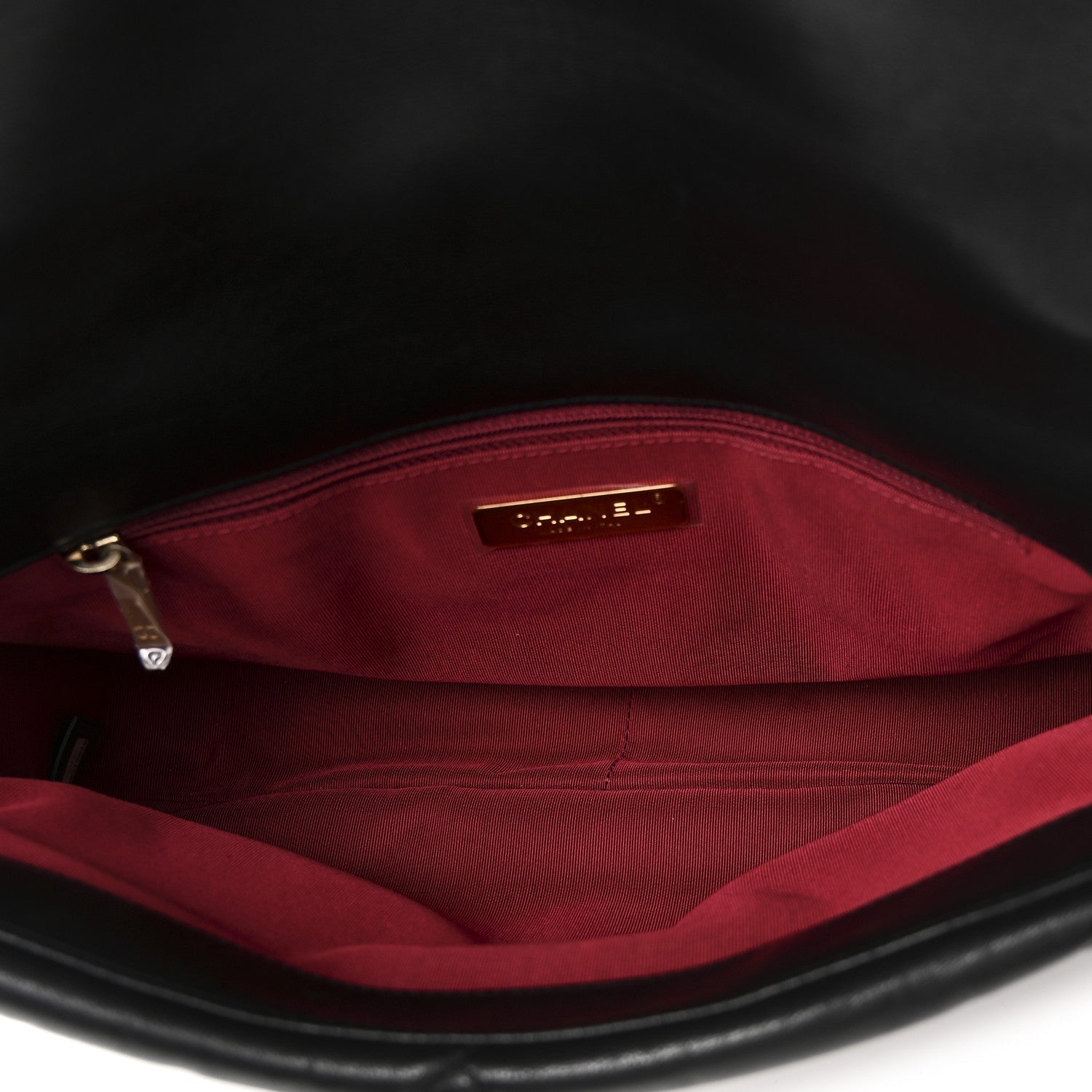 Goatskin Quilted Large Chanel 19 Flap Black