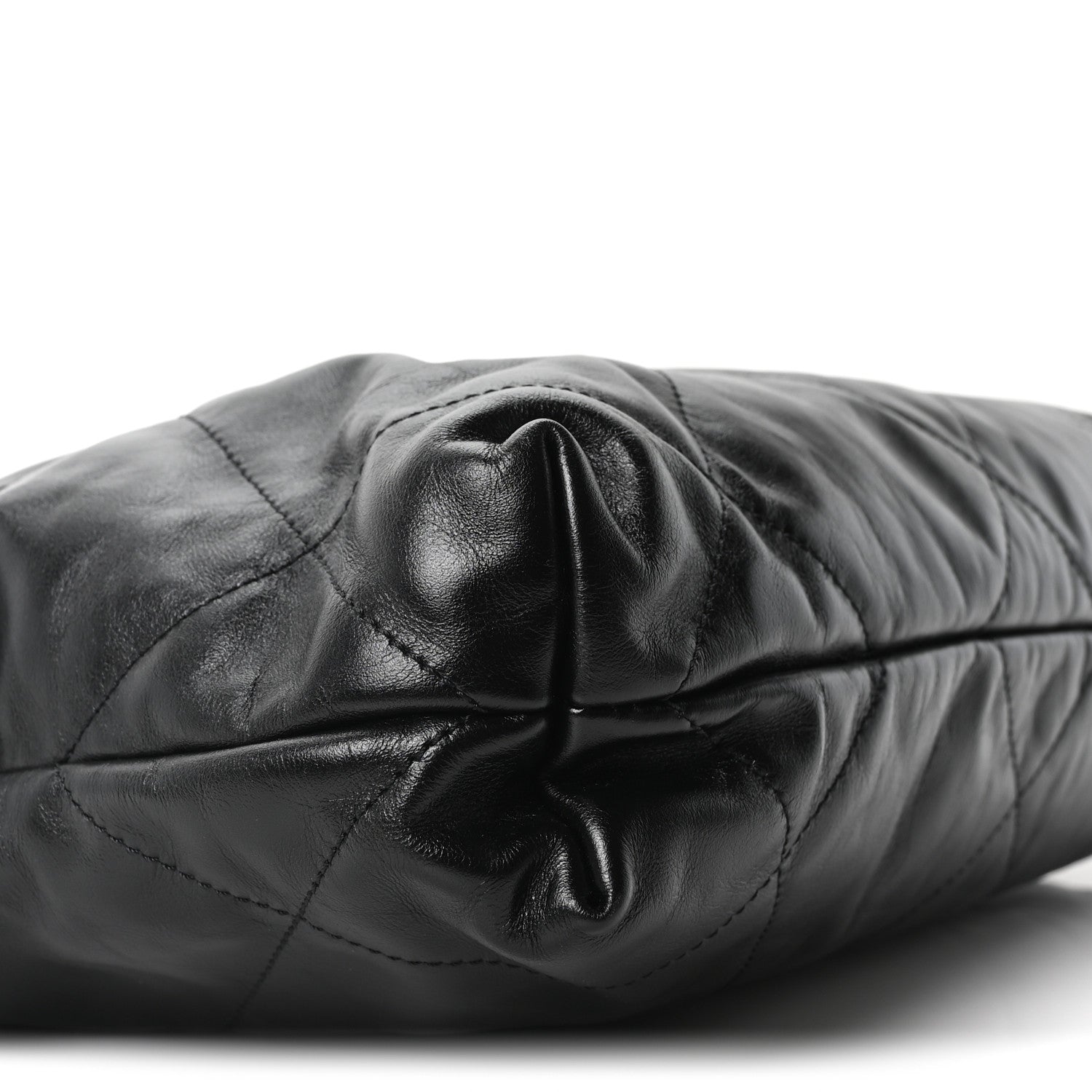 Calfskin Quilted Small Chanel 22 Black