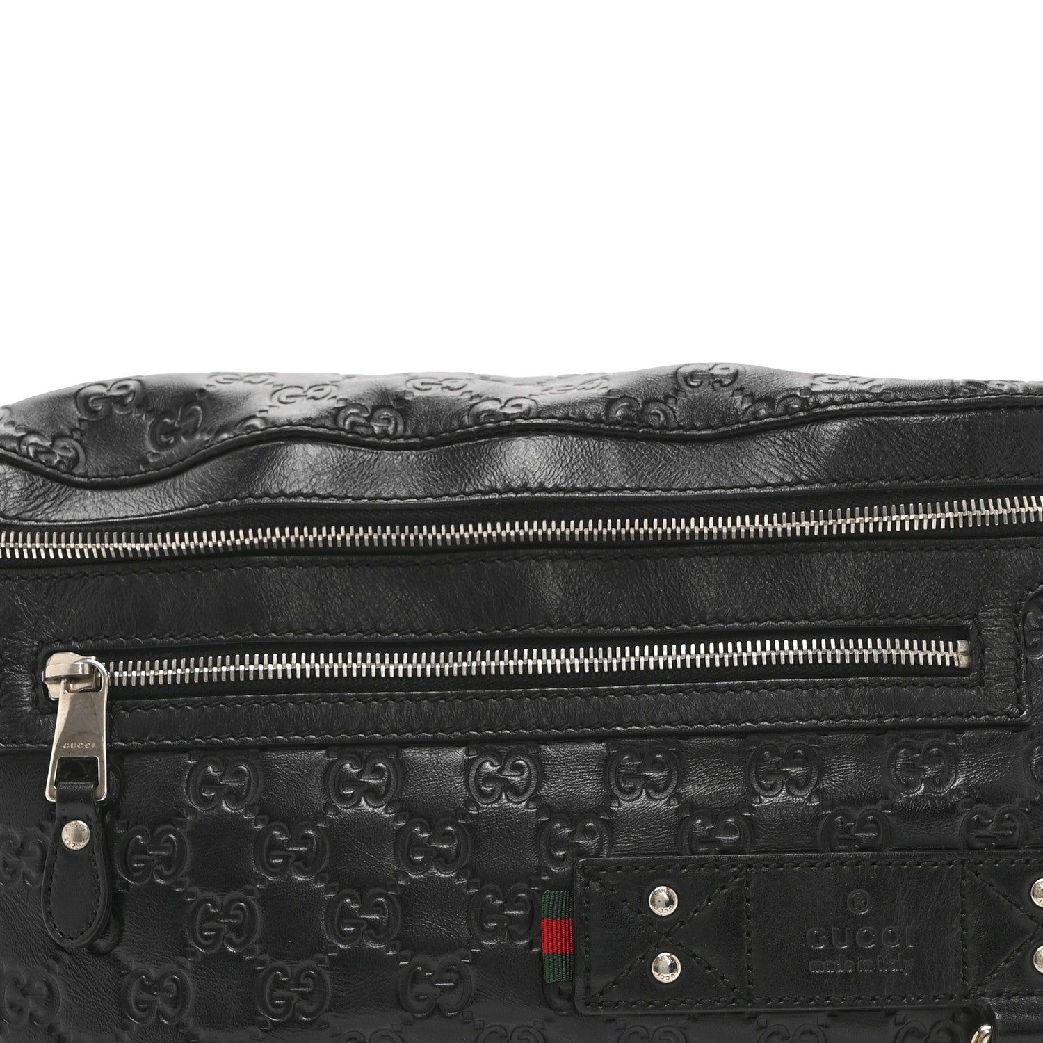 Guccissima Web Belt Bag Black