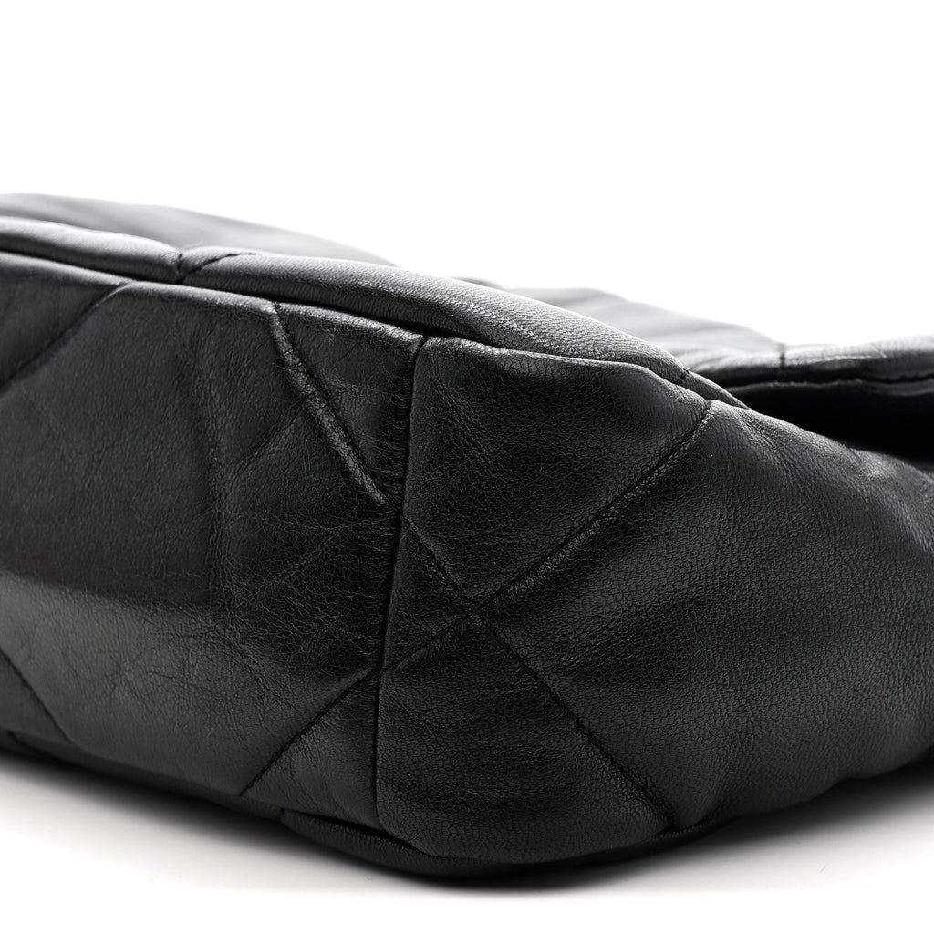 Goatskin Quilted Medium Chanel 19 Flap Black