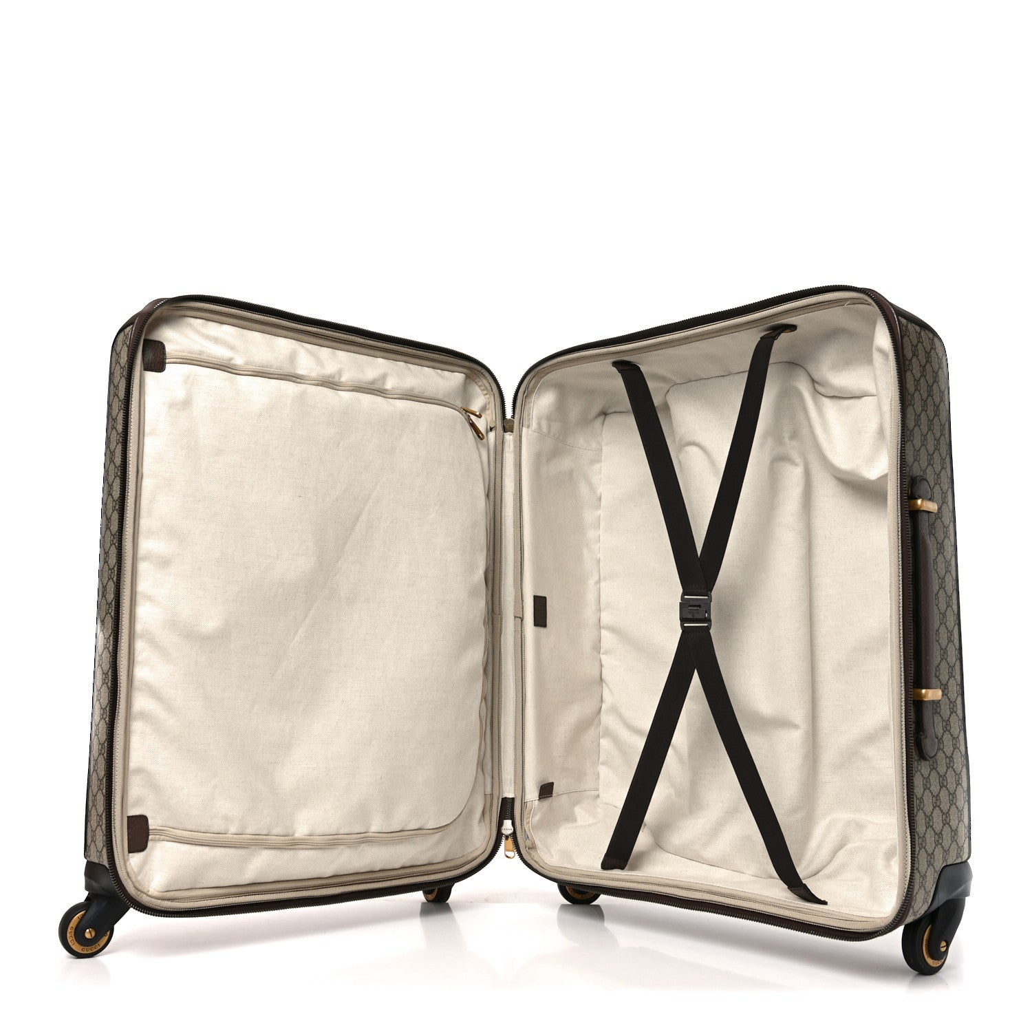 GG Supreme Monogram Web Medium Savoy Trolley Beige Ebony