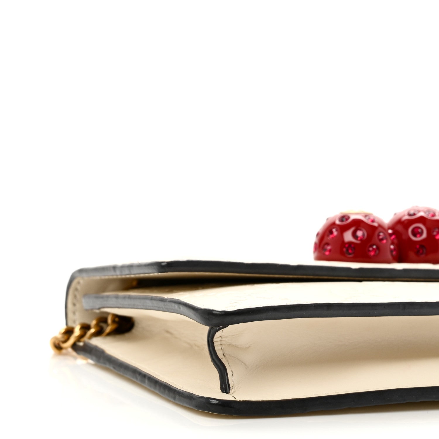 Guccissima Mini Cherry Chain Bag White