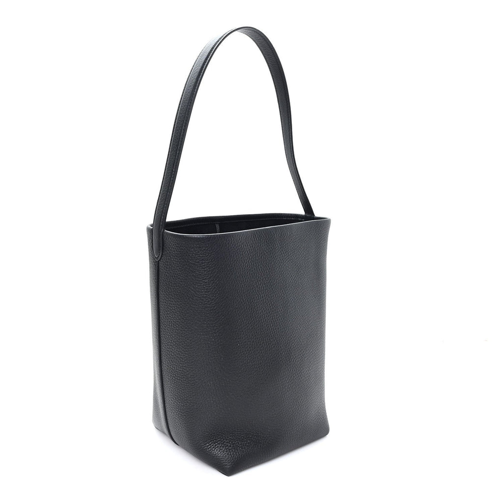 Grained Calfskin Medium N/S Park Tote Black