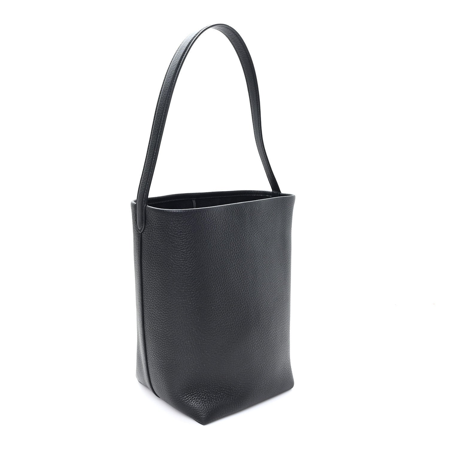 Grained Calfskin Medium N/S Park Tote Black