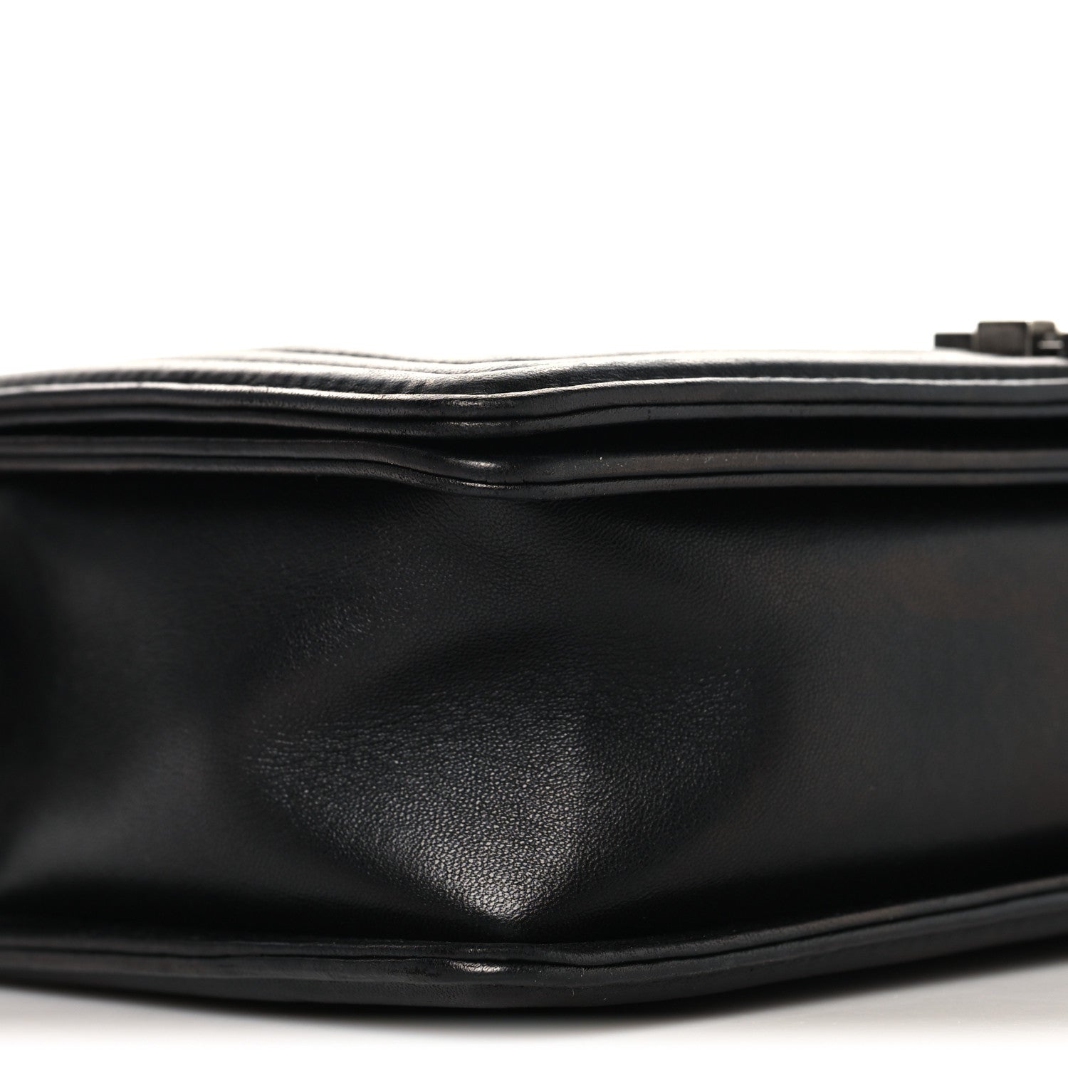Lambskin Quilted New Medium Boy Flap Black