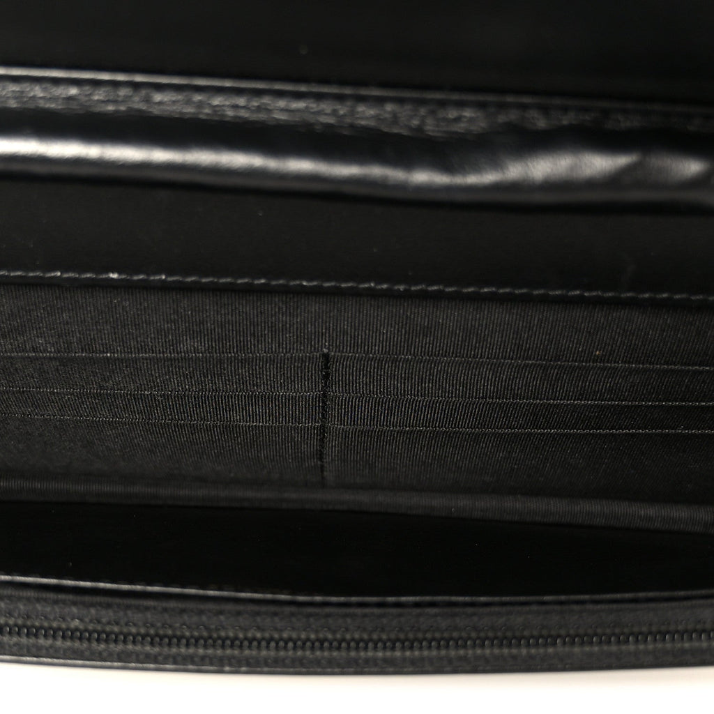 Caviar Quilted Boy Wallet On Chain WOC Black