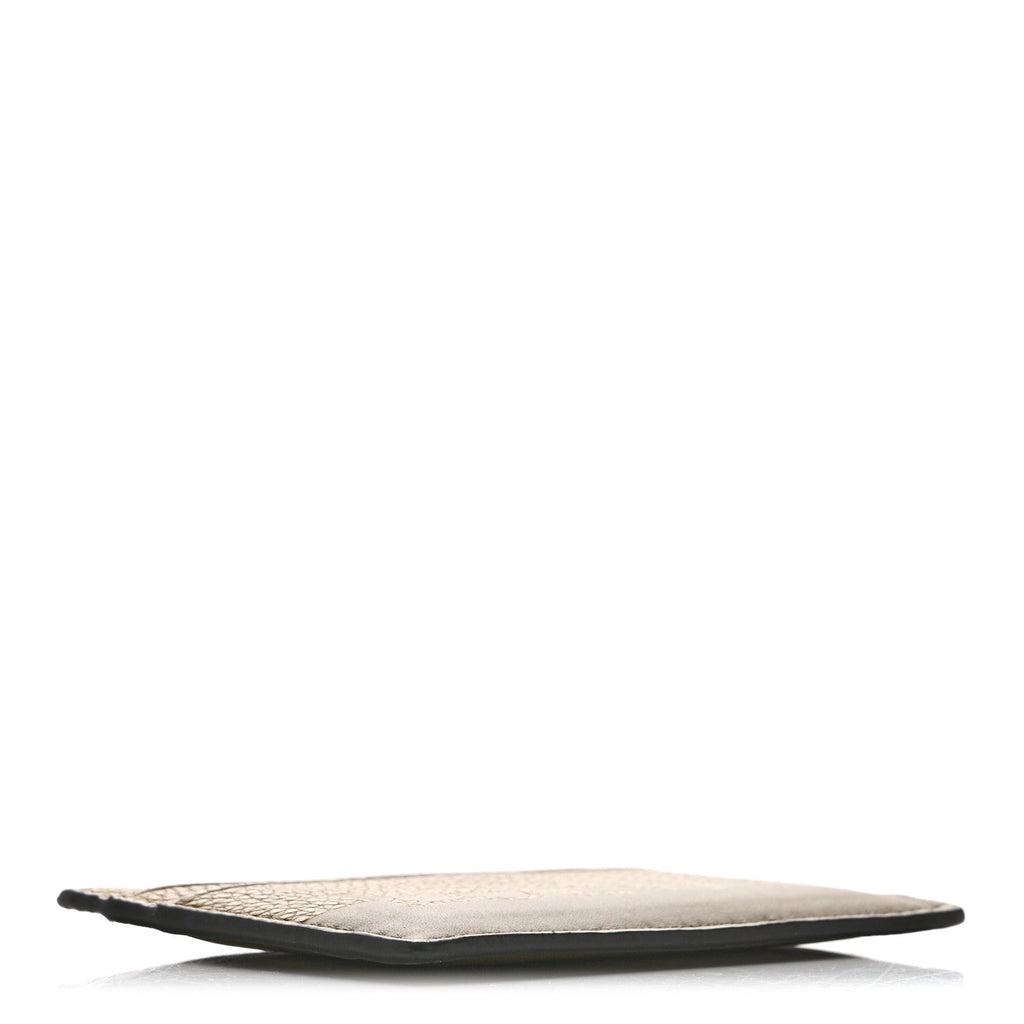 Grained Calfskin Signature Plain Card Holder