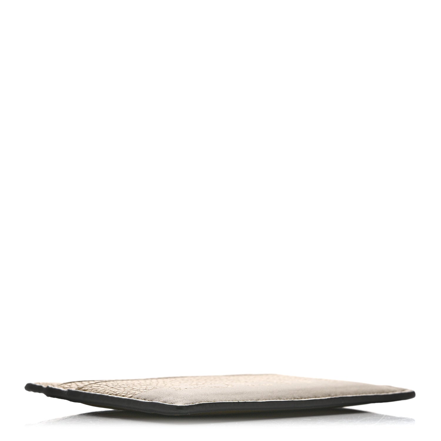 Grained Calfskin Signature Plain Card Holder