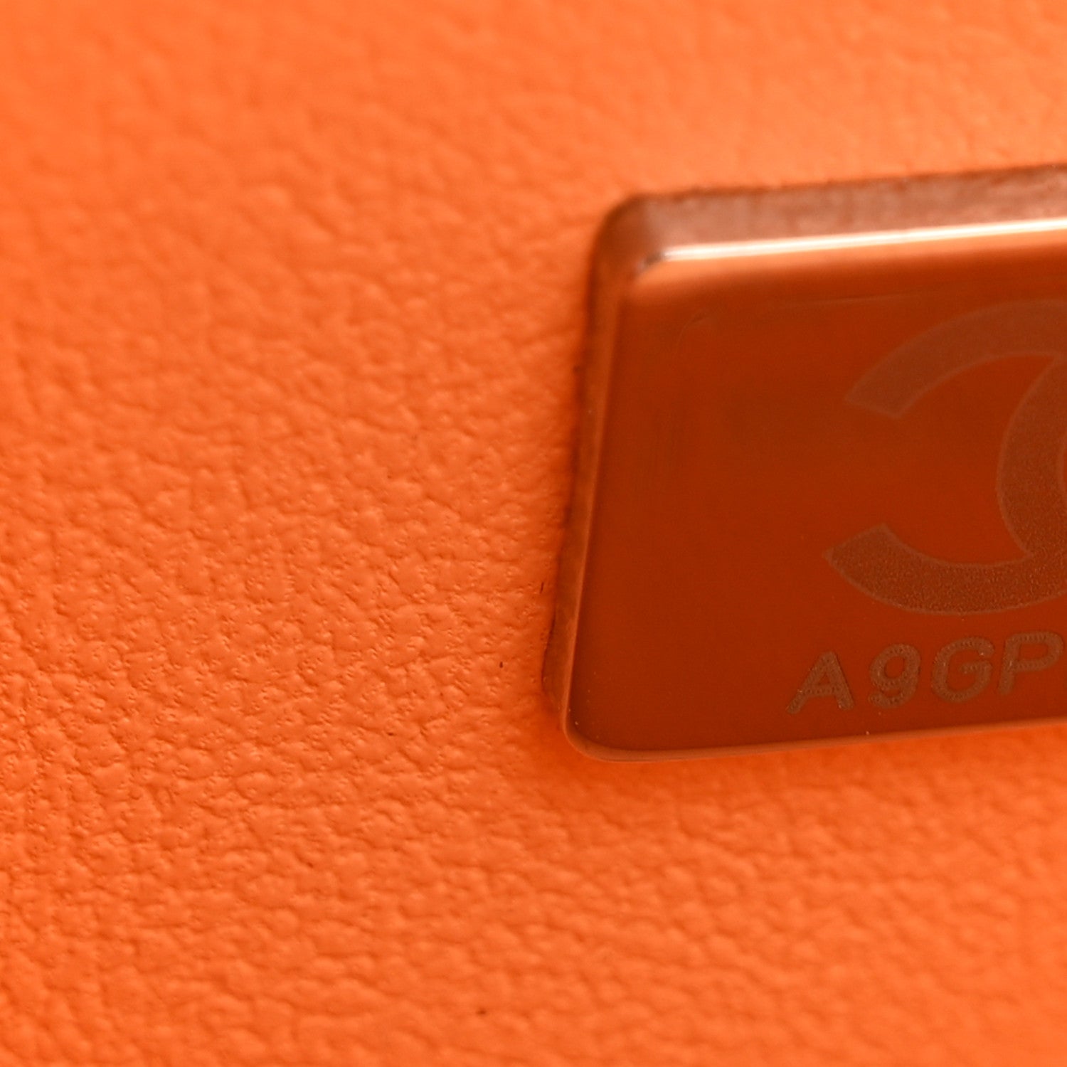 Lambskin Quilted Mini Rectangular Flap Orange