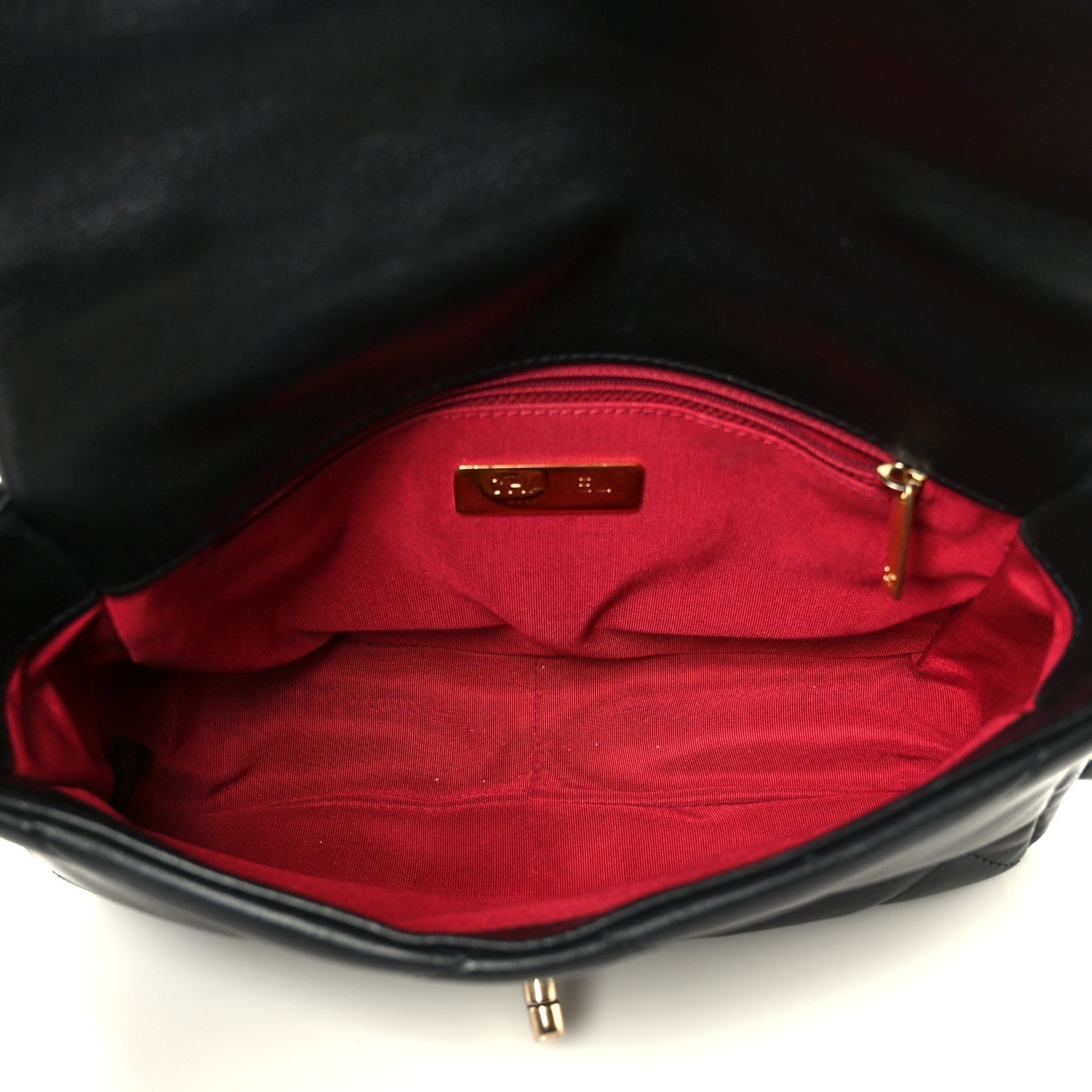 Lambskin Quilted Medium Chanel 19 Flap Black