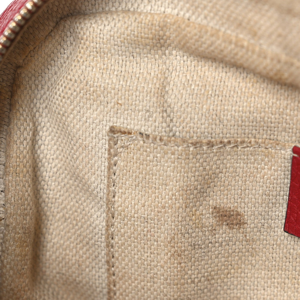 Pebbled Calfskin Small Soho Disco Bag Vibrant Red