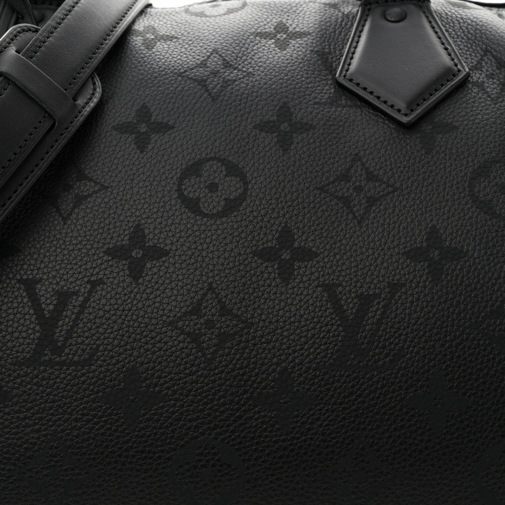 Calfskin Monogram Speedy P9 Bandouliere 40 Ultra Black