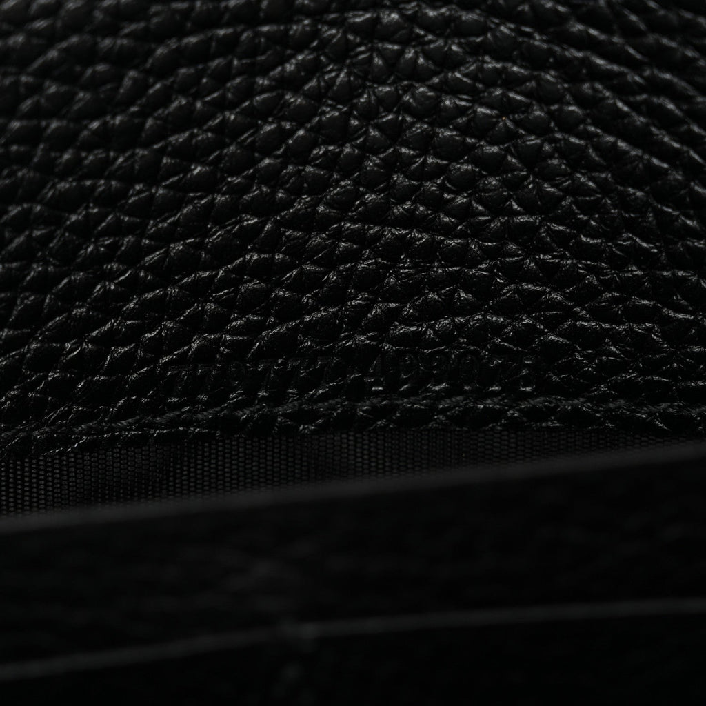 Calfskin GG Marmont Chain Wallet Black