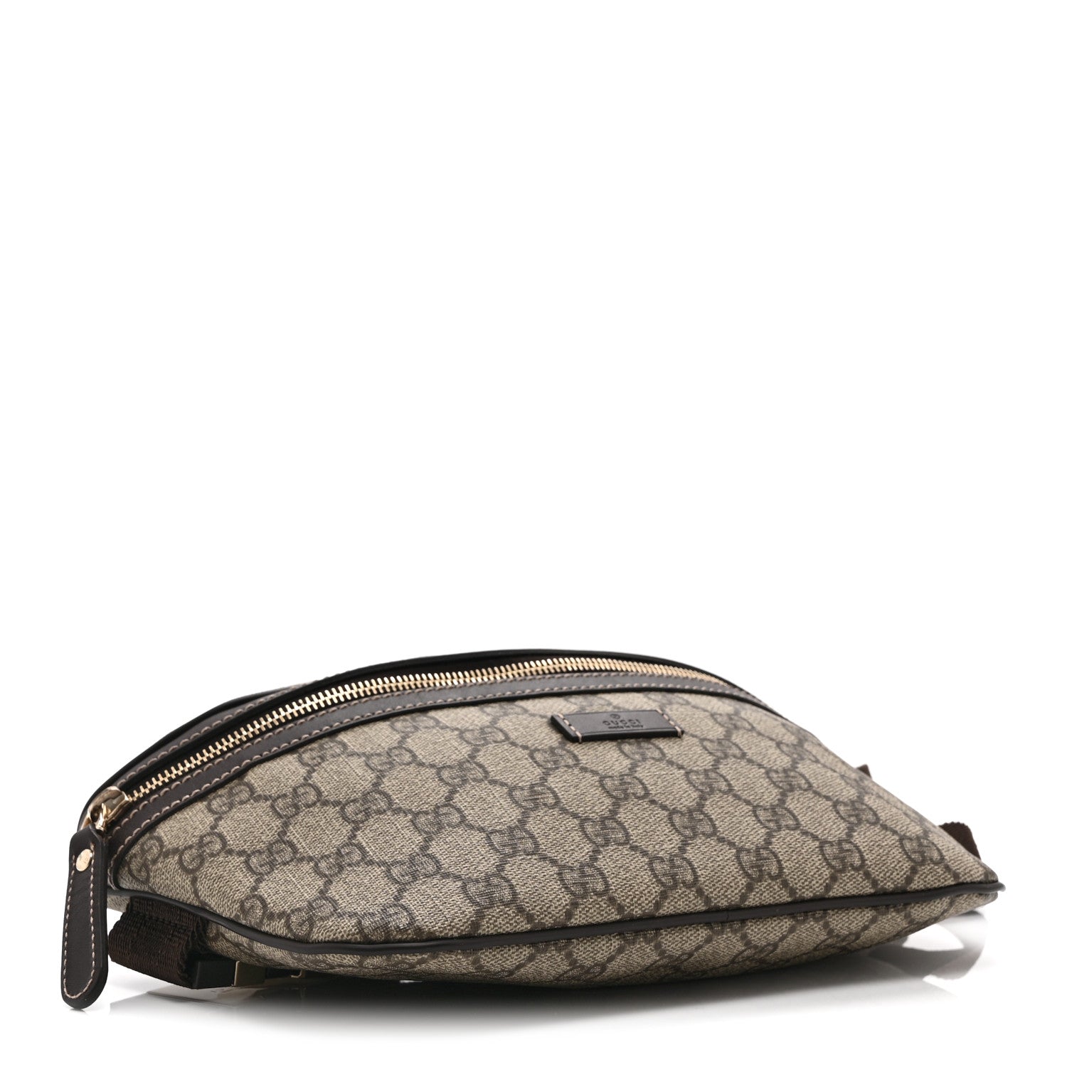 GG Supreme Monogram Belt Bag Dark Brown