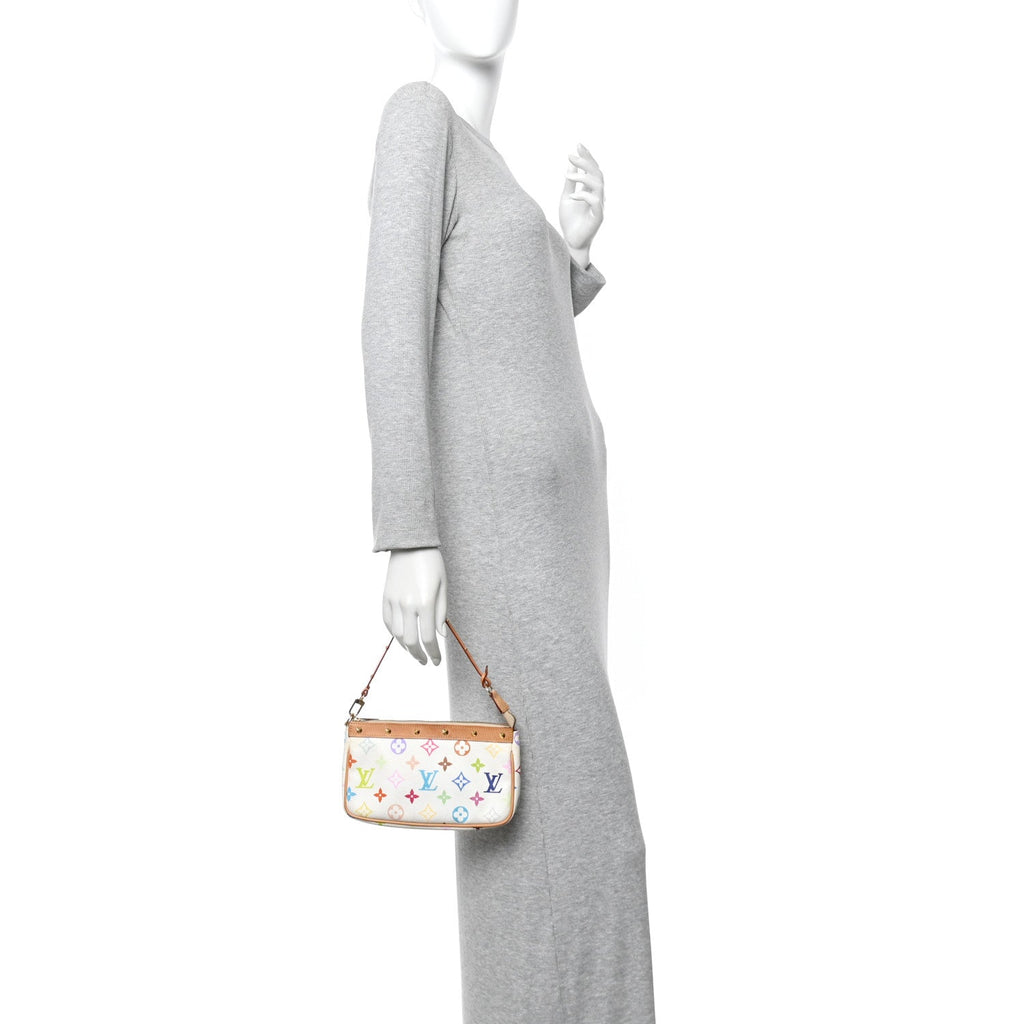 Monogram Multicolor Pochette Accessories White