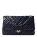 Aged Calfskin Quilted 2.55 Reissue 226 Flap Dark Blue
