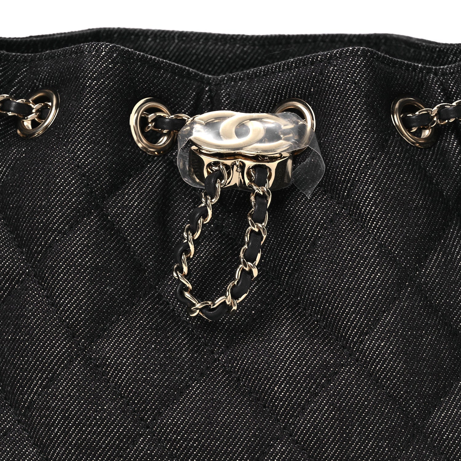 Denim Quilted Mini Chanel 25 Handbag Dark Blue