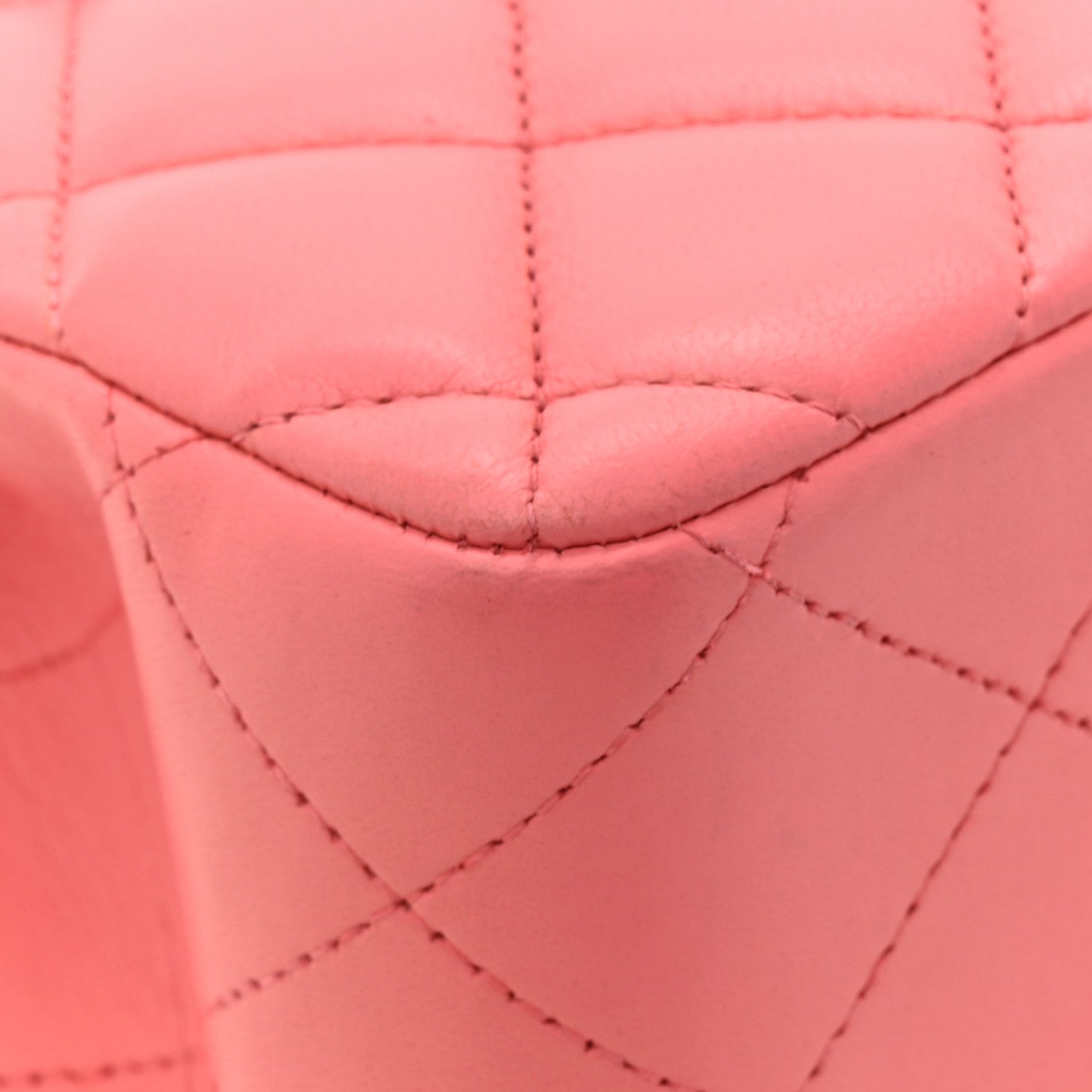 Lambskin Quilted Jumbo Double Flap Pink