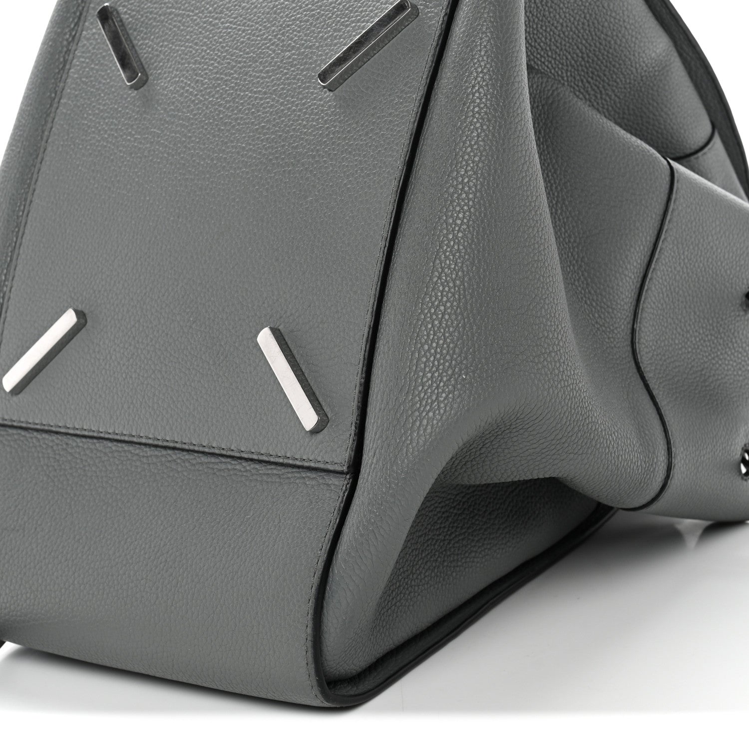 Grained Calfskin Medium Hammock Shoulder Bag Blue