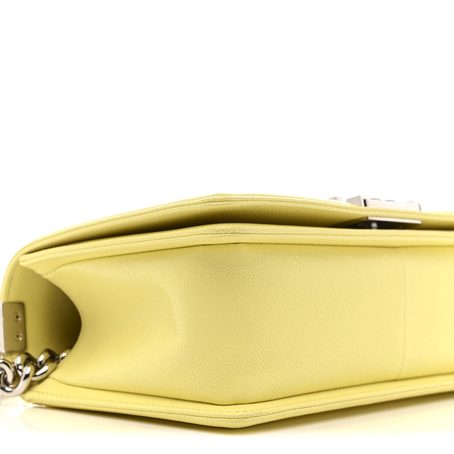 Caviar Quilted Medium Boy Flap Yellow