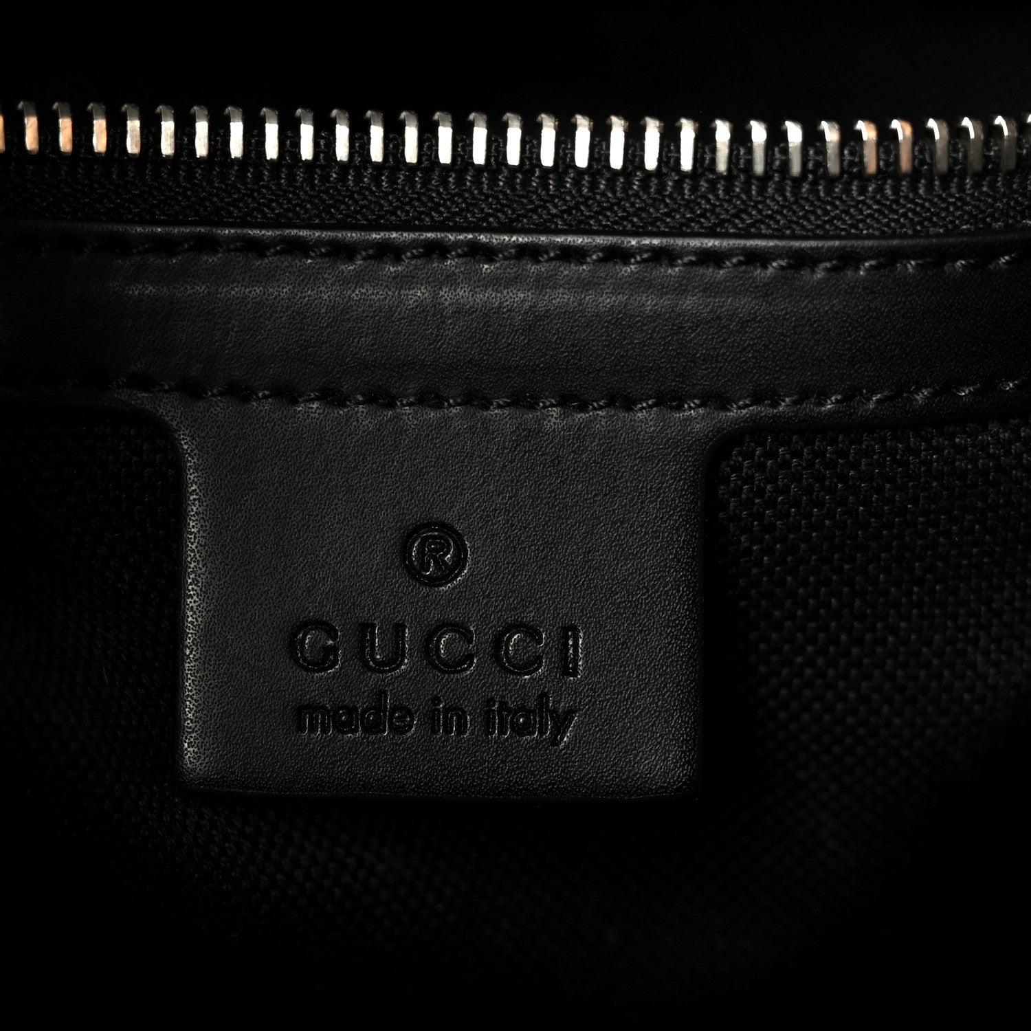 GG Supreme Monogram Appia Calfskin Web Flat Messenger Bag Black Grey
