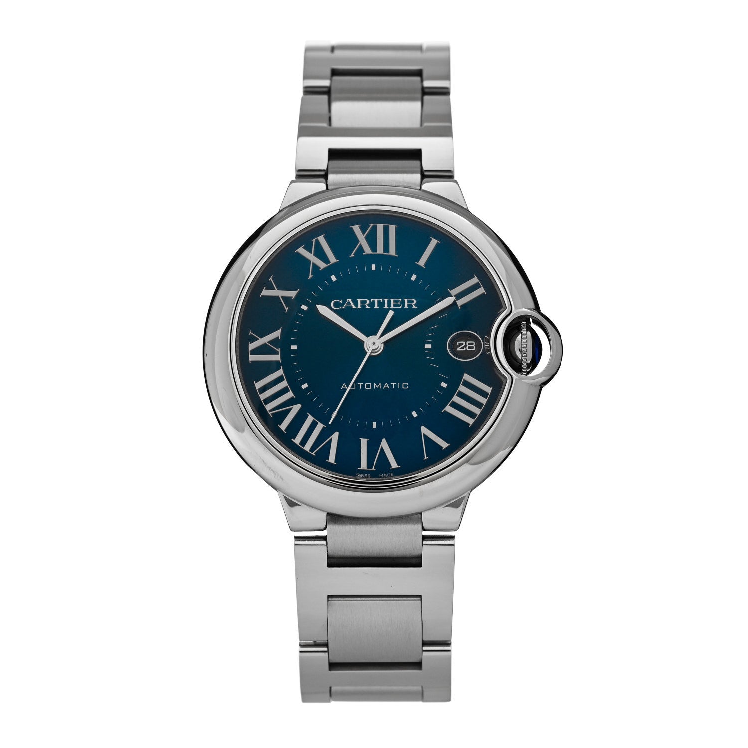 Stainless Steel 40mm Ballon Bleu De Cartier Automatic Watch Blue