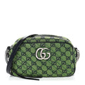 Monogram Multicolor Matelasse Diagonal Small GG Marmont Chain Shoulder Bag Green Blue