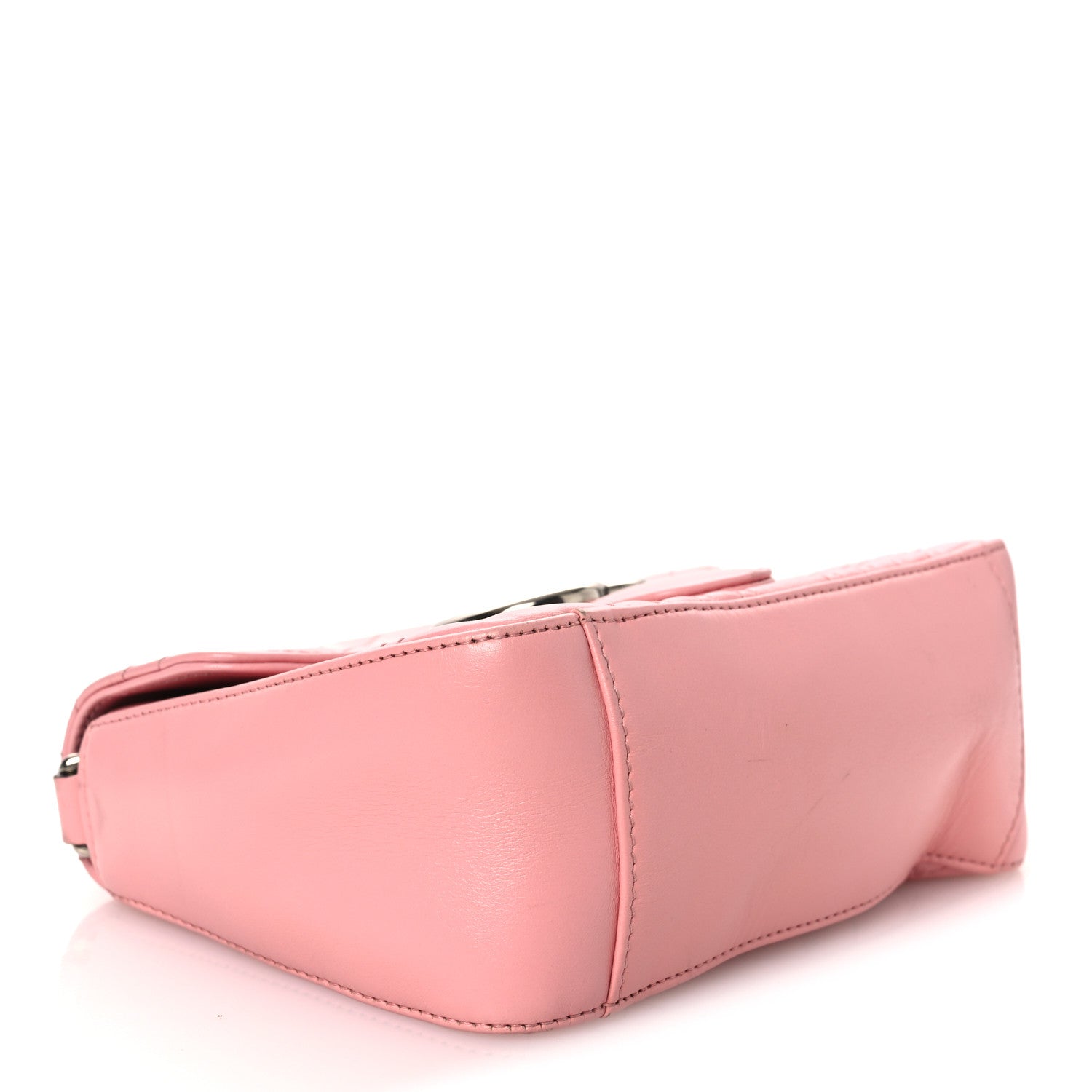 Calfskin Matelasse Mini GG Marmont Top Handle Shoulder Bag Wild Rose