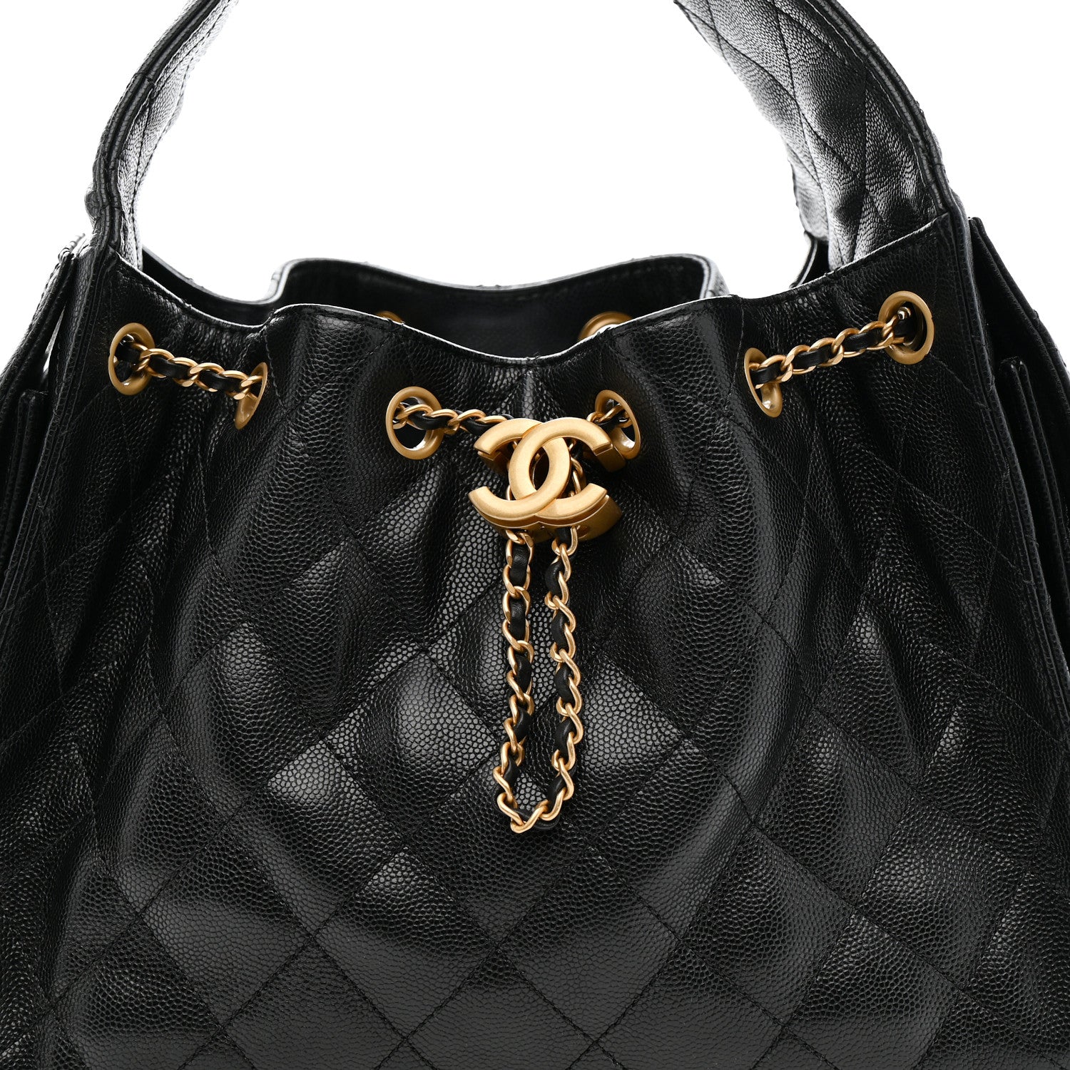 Caviar Quilted Small Chanel 25 Handbag Black