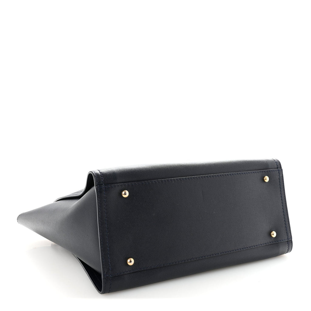 Caviar Small Studded Deauville Tote Navy