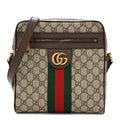 GG Supreme Monogram Web Small Ophidia Messenger Bag Brown