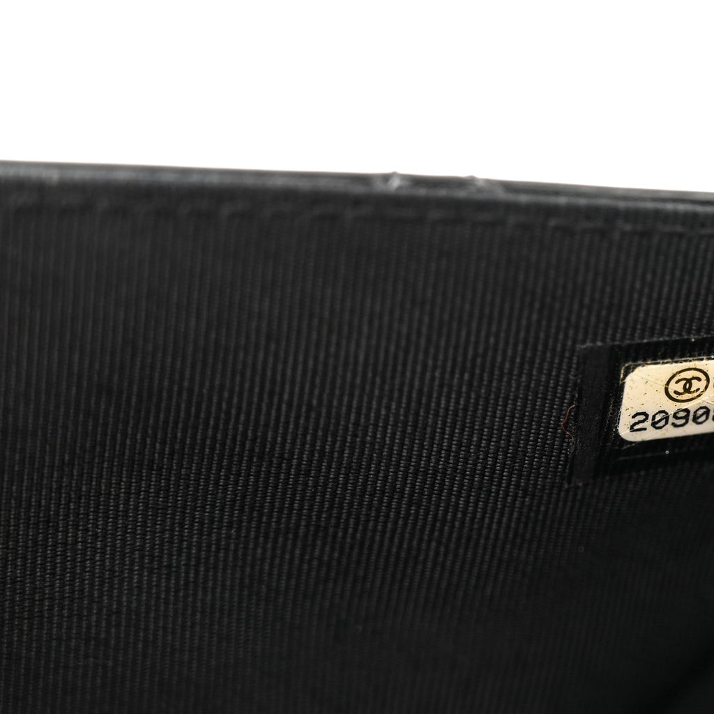 Patent Calfskin Quilted Reissue Wallet On Chain WOC So Black