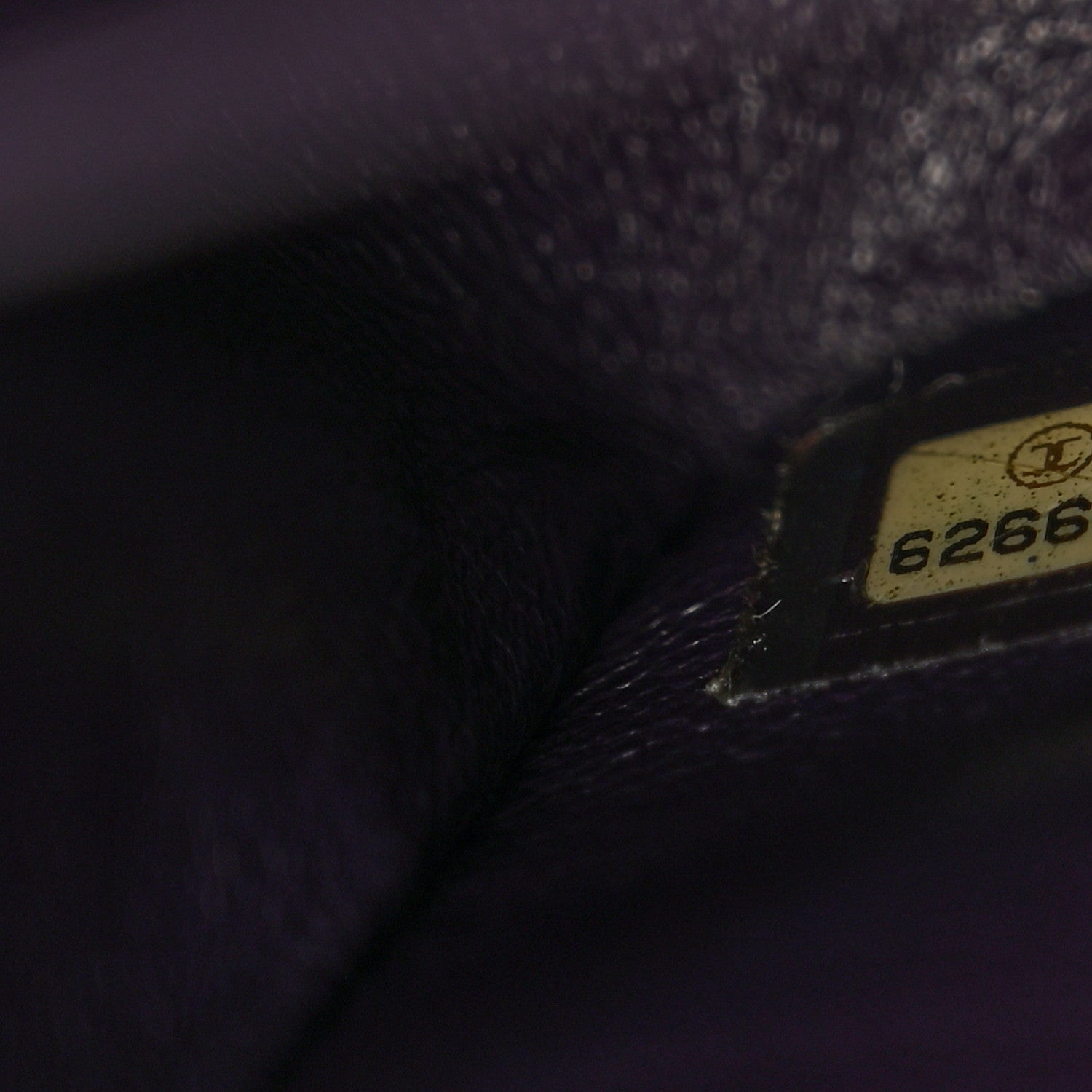 Caviar Quilted Small Double Flap Dark Purple
