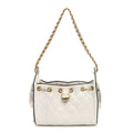 Braided Raffia Calfskin Mini Chanel 25 Handbag White Black