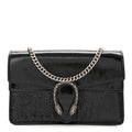 Crinkled Patent Super Mini Dionysus Shoulder Bag Black