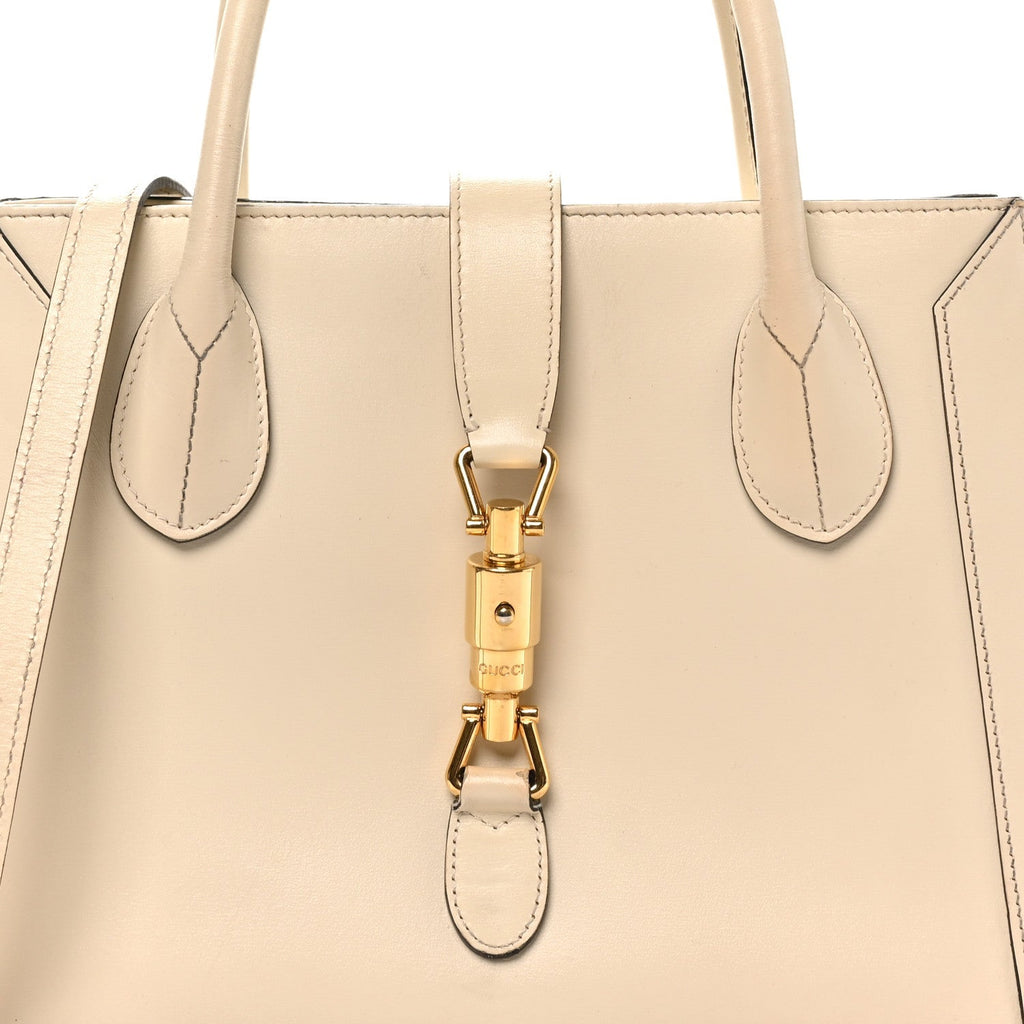 Boarded Plutone Calfskin Medium Jackie 1961 Tote Mystic White