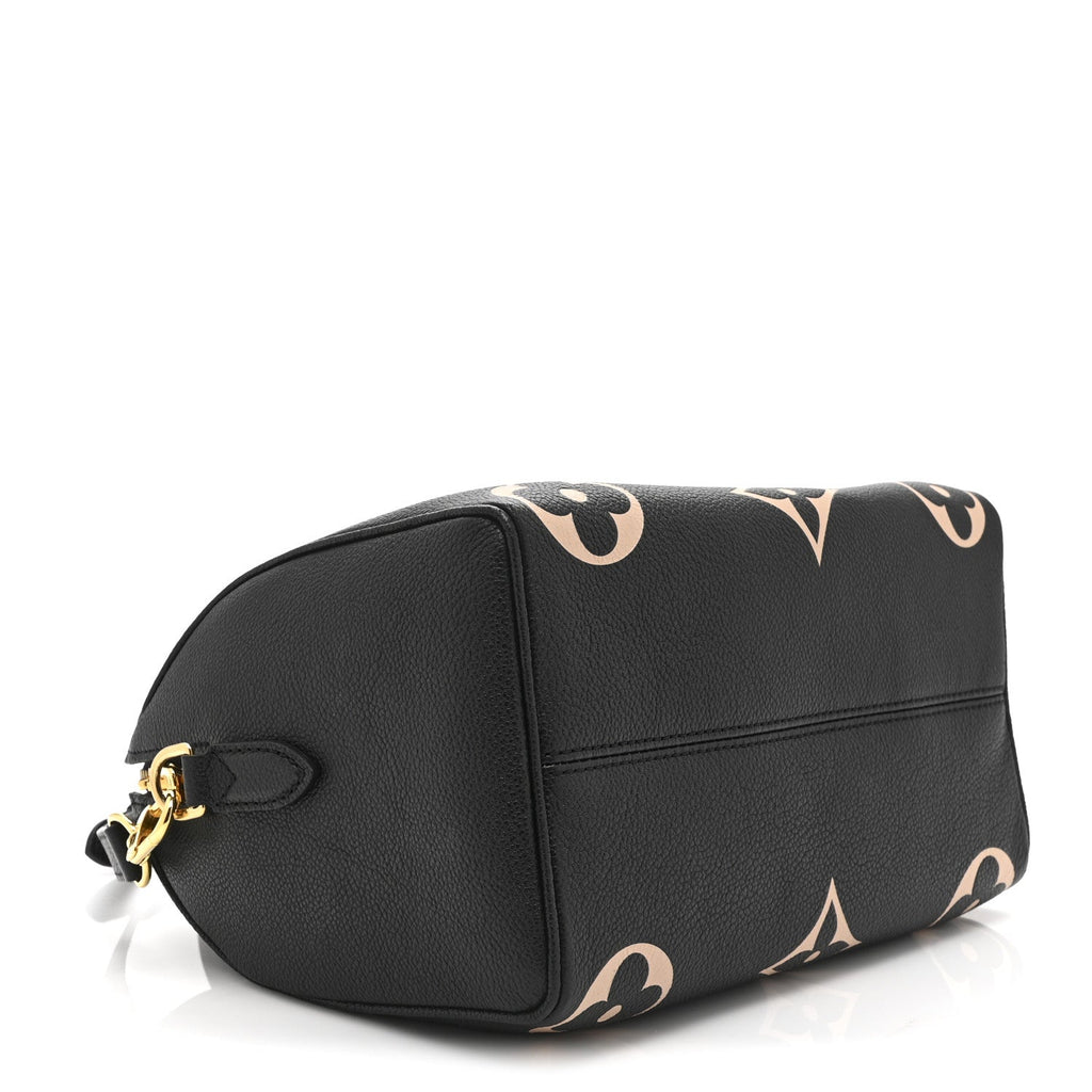 Empreinte Monogram Giant Speedy Bandouliere 25 Black Beige