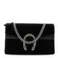 Velvet Super Mini Dionysus Shoulder Bag Black