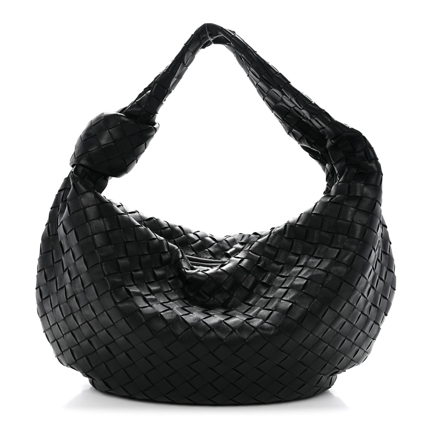 Nappa Intrecciato Small Jodie Hobo Black