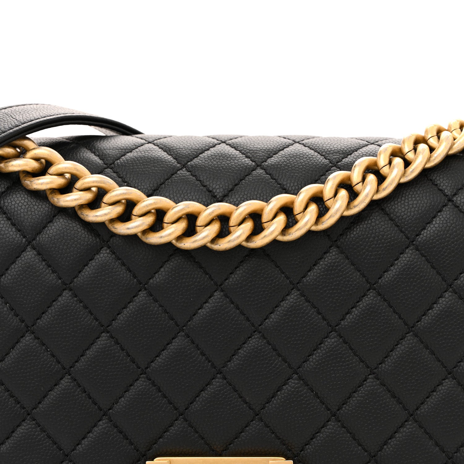 Caviar Quilted Medium Boy Flap Black