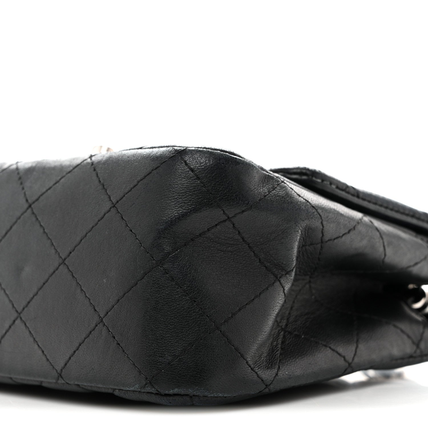 Lambskin Quilted Mini Square Flap Black