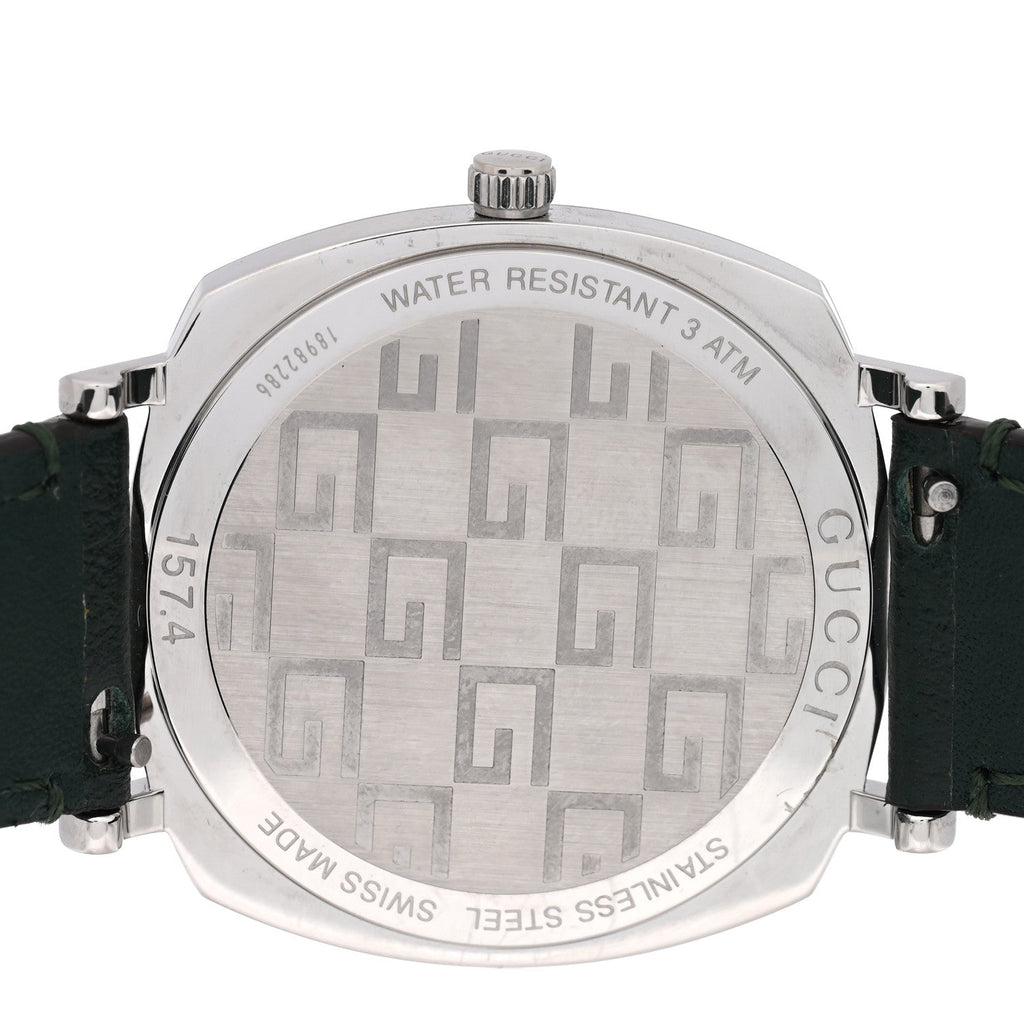 Stainless Steel Calfskin 35mm Grip Quartz Watch Green