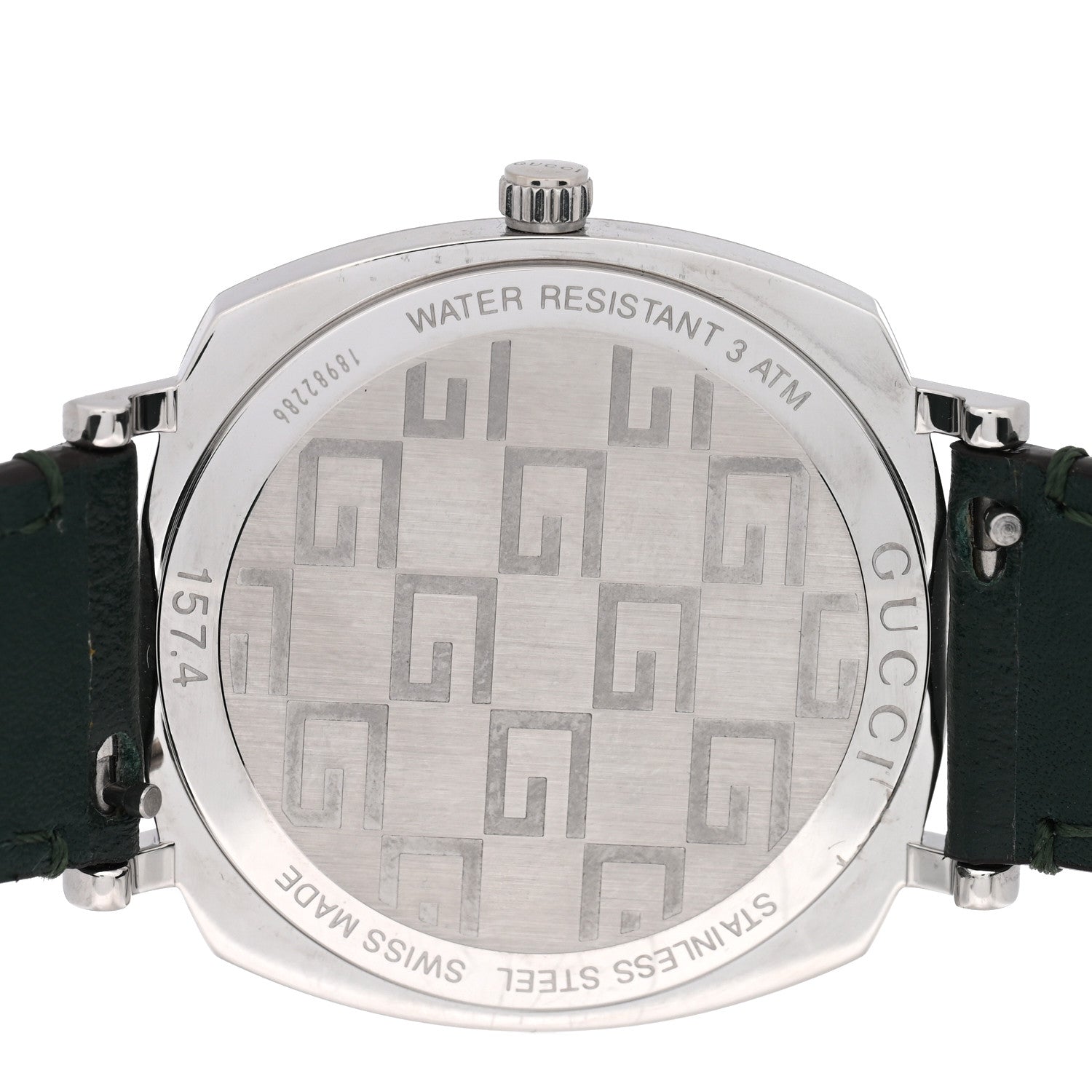 Stainless Steel Calfskin 35mm Grip Quartz Watch Green