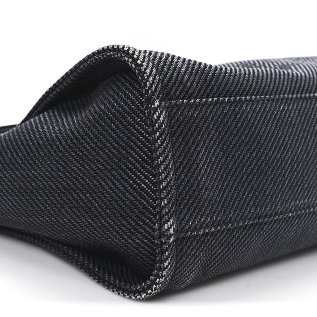 Mixed Fibers Calfskin Small Deauville Tote Black