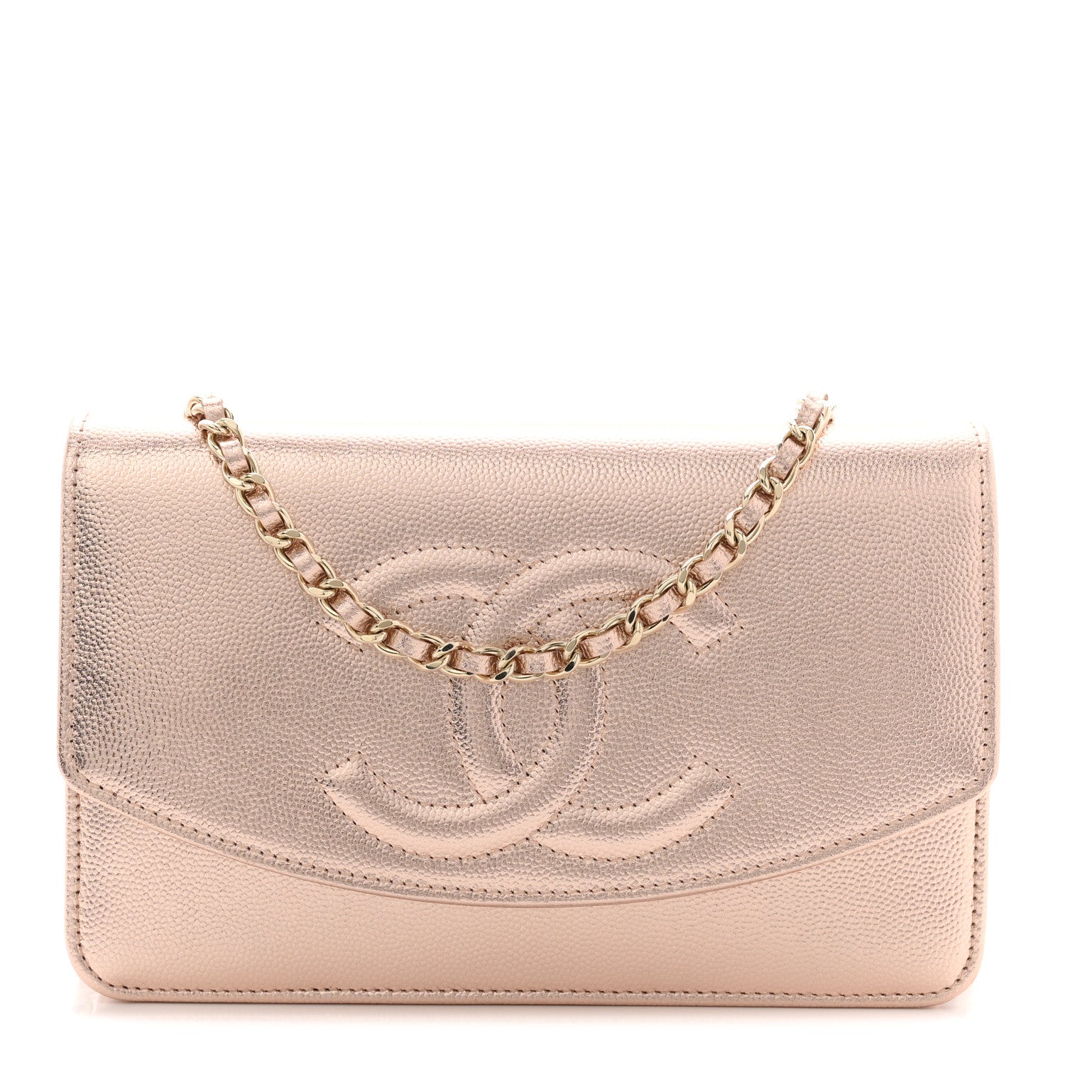 Metallic Caviar Timeless CC Wallet On Chain WOC Copper
