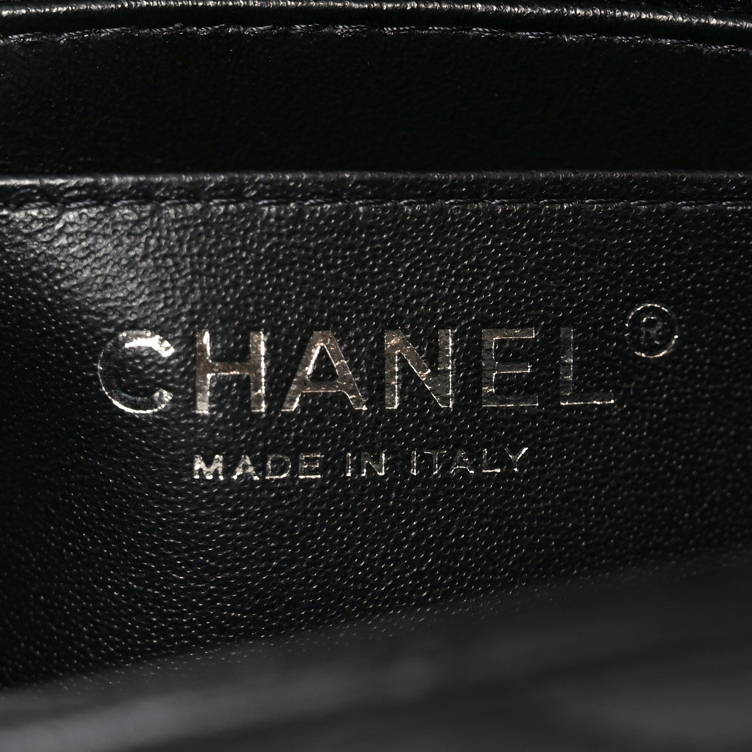 Lambskin Quilted Mini Rectangular Flap Black