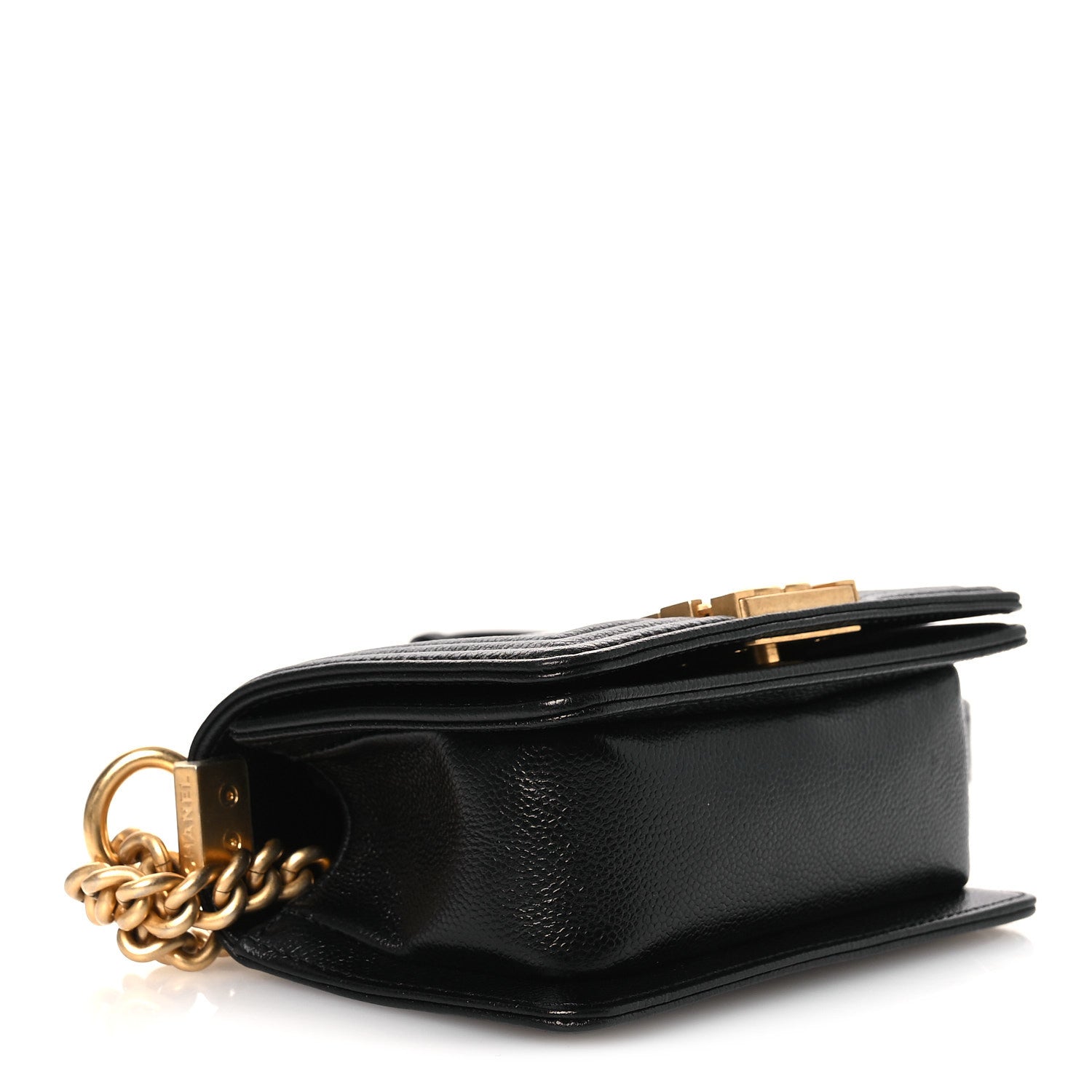 Caviar Quilted Mini Boy Flap Black