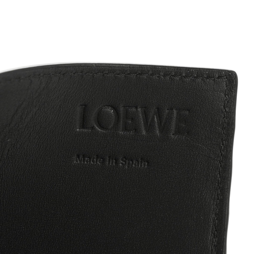 Textured Calfskin Plain Cardholder Black