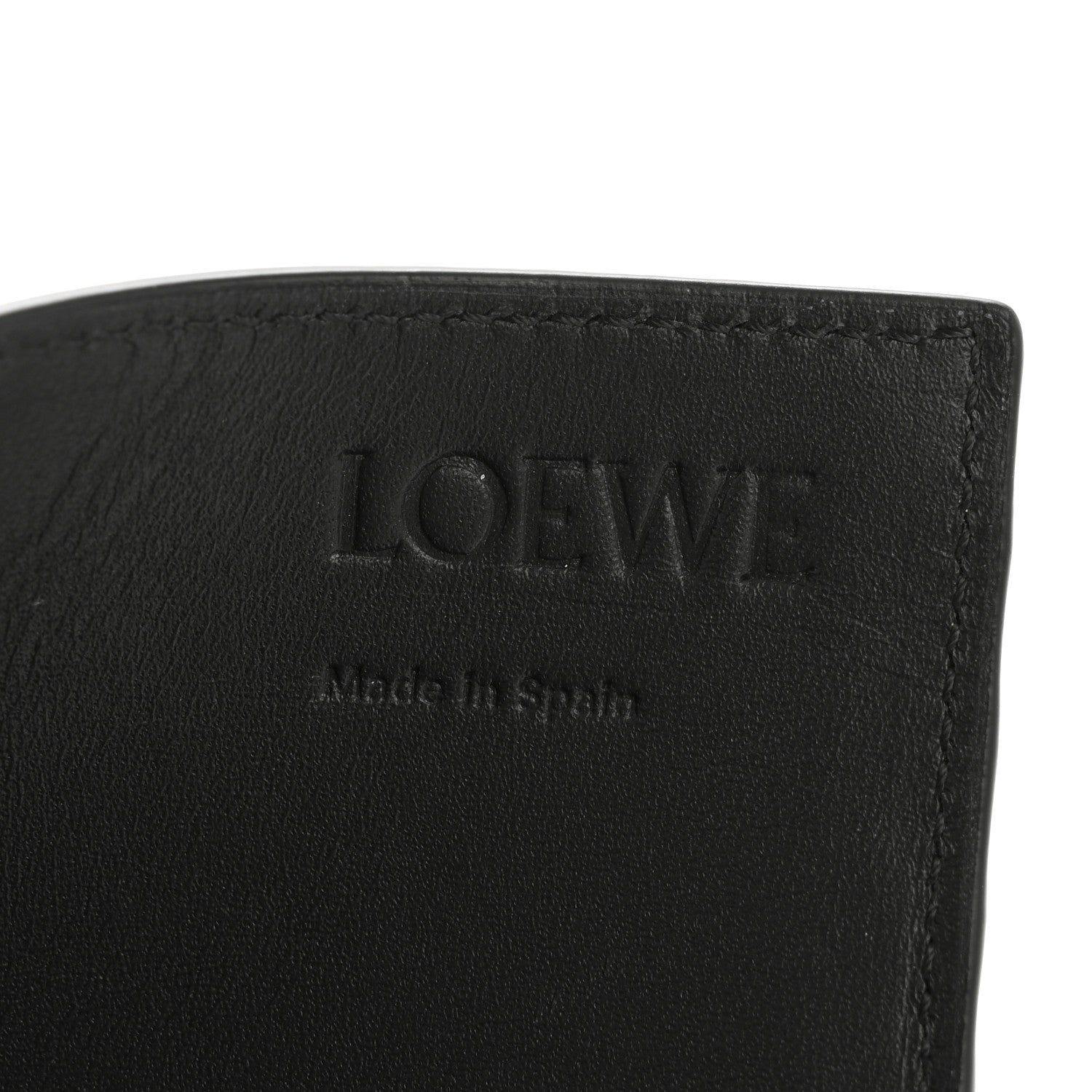 Textured Calfskin Plain Cardholder Black