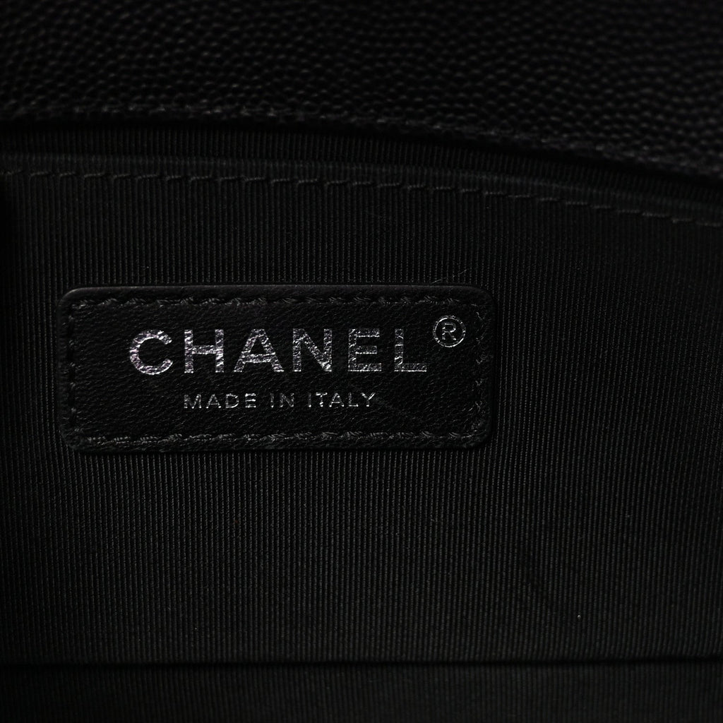 Caviar Quilted Small Boy Flap Black